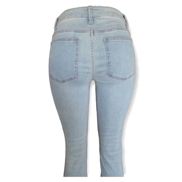NEW Lulus Women's High Rise Raw Hem Light Wash Skinny Jeans Size 28 - Picture 6 of 12